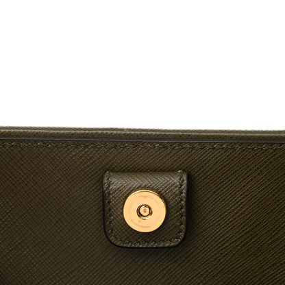 Prada Saffiano Lux Medium Promenade Tote Militare 12 of 13