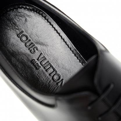 Louis Vuitton Lambskin Mens Derby Lace Up Shoes 9.5 Black 8 of 10