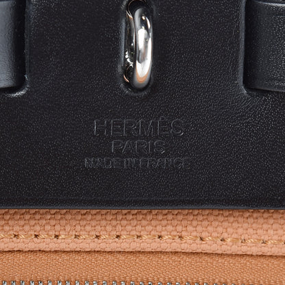 Hermes Vache Hunter Toile Herbag Zip PM 31 Sable Black 10 of 17