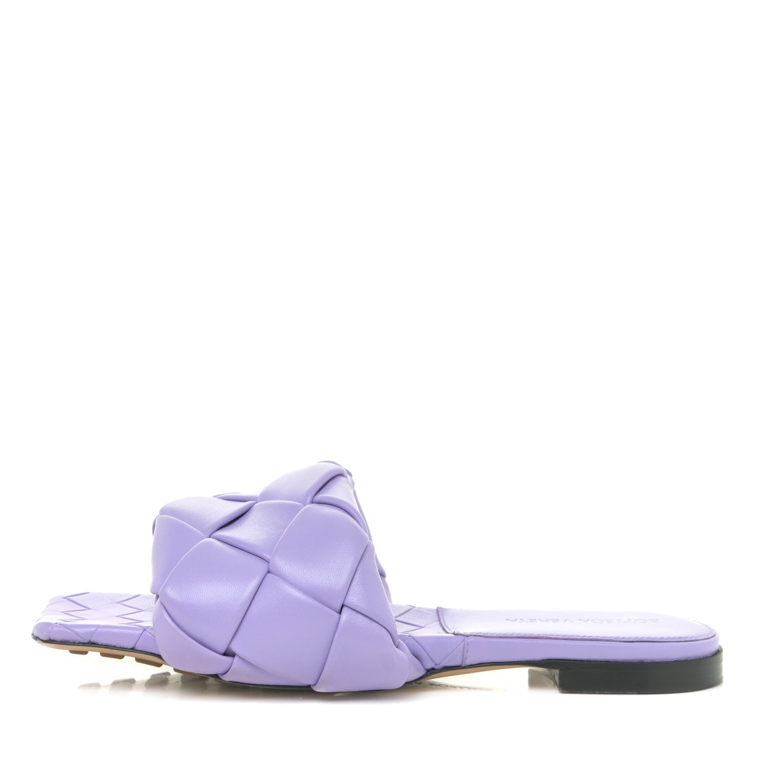 Bottega Veneta Nappa Maxi Intrecciato Lido Flat Sandals 37 Wisteria 1 of 14