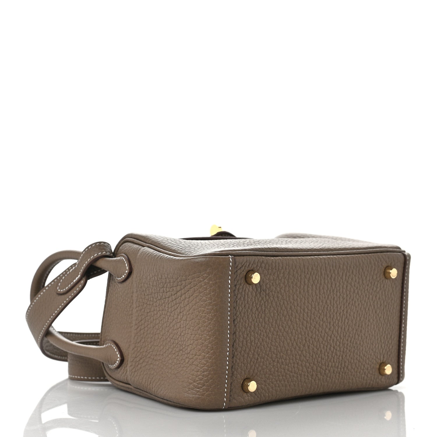 Hermes Taurillon Clemence Mini Lindy 20 Etoupe 4 of 12