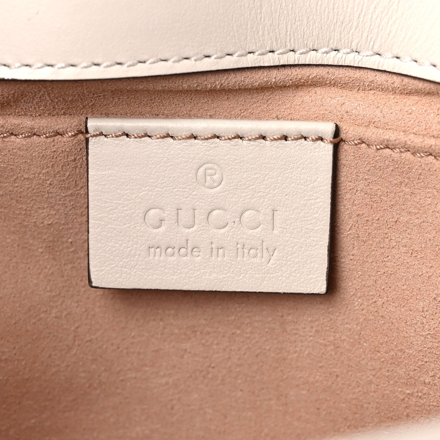 Gucci Calfskin Matelasse Mini GG Marmont Shoulder Bag White 6 of 12