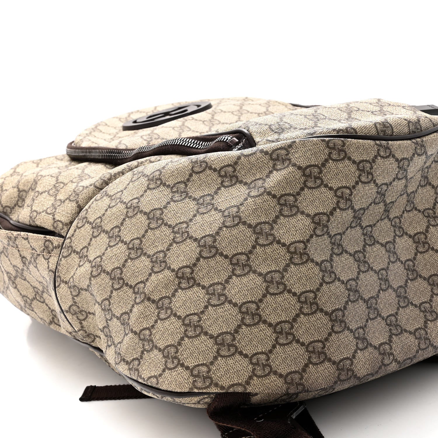 Gucci GG Plus Monogram Interlocking G Medium Backpack Dark Brown 10 of 14