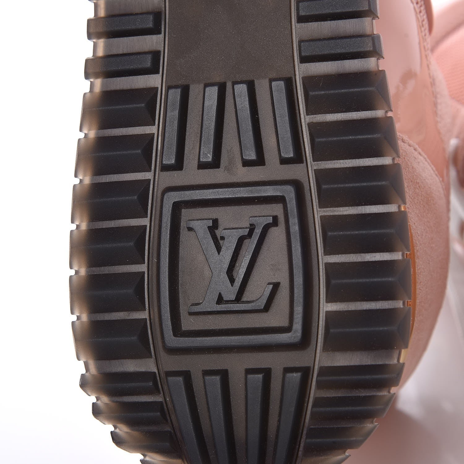 Louis Vuitton Suede Damier Azur Run Away Sneakers 37.5 Pink 6 of 10