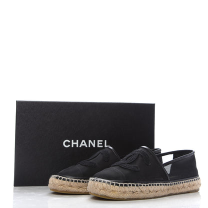 Chanel Mesh Grosgrain CC Espadrilles 38 Black 9 of 9