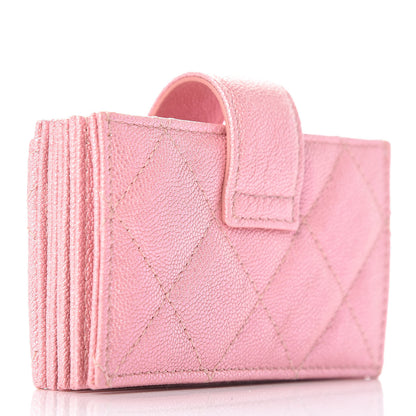 Chanel Iridescent Caviar Quilted Card Holder Pink 3 of 9