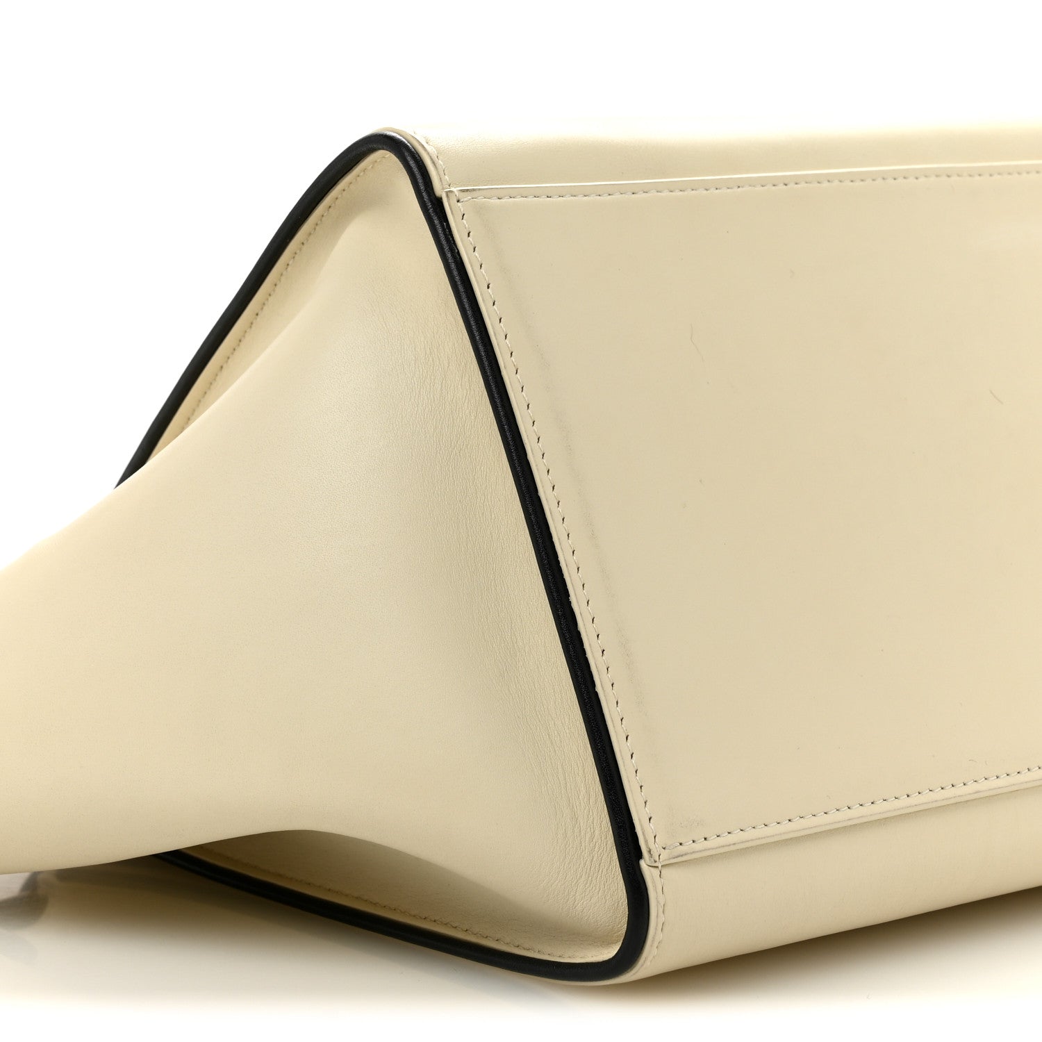 Celine Smooth Calfskin Small Trapeze White Black 9 of 14