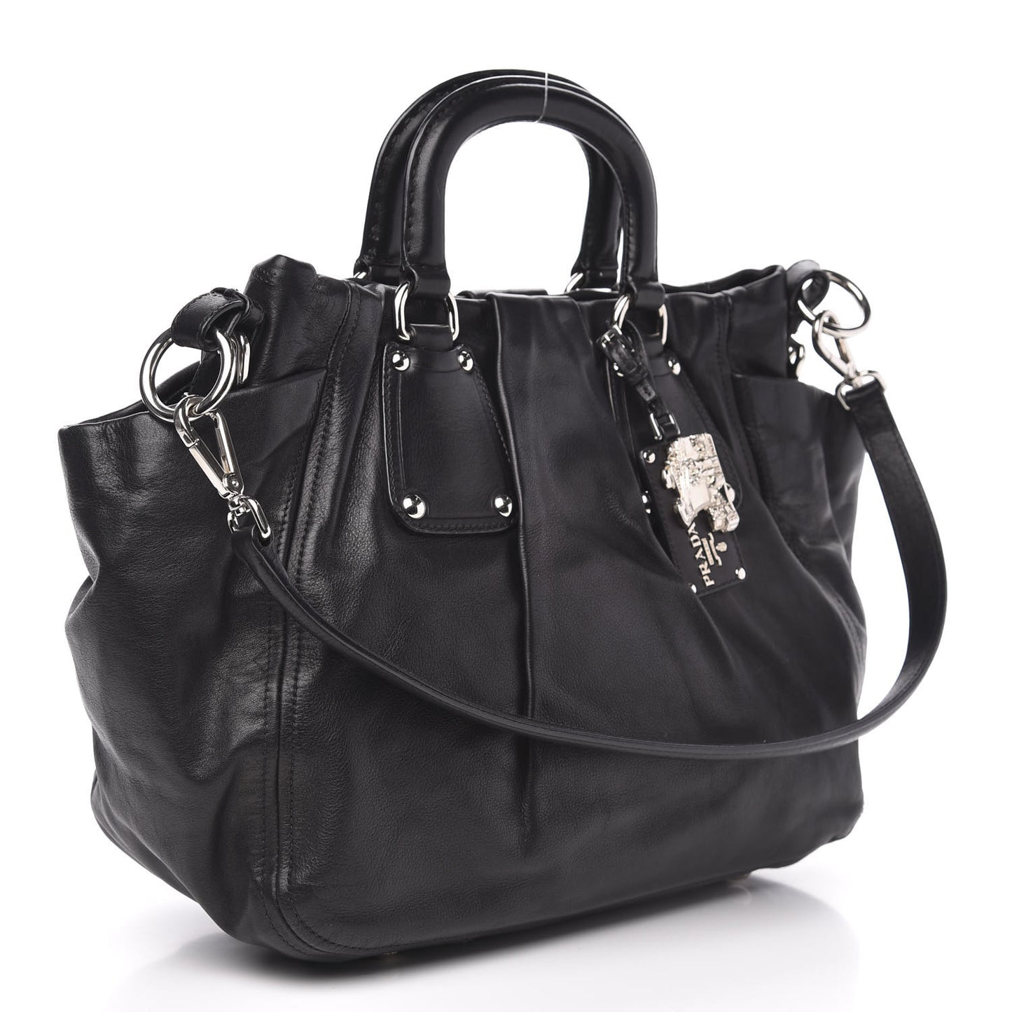 Soft Calf Shoulder Bag Black