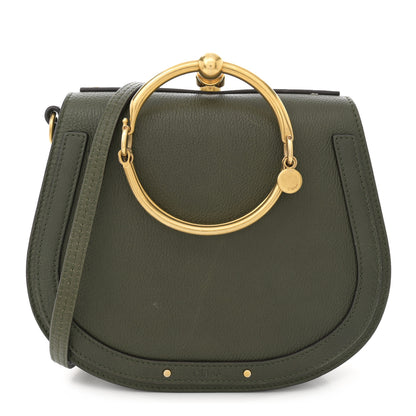Chloe Calfskin Suede Medium Nile Bracelet Bag Midnight Green 1 of 15
