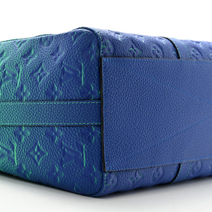 Louis Vuitton Taurillon Illusion Keepall Tote Bleu Vert 7 of 8