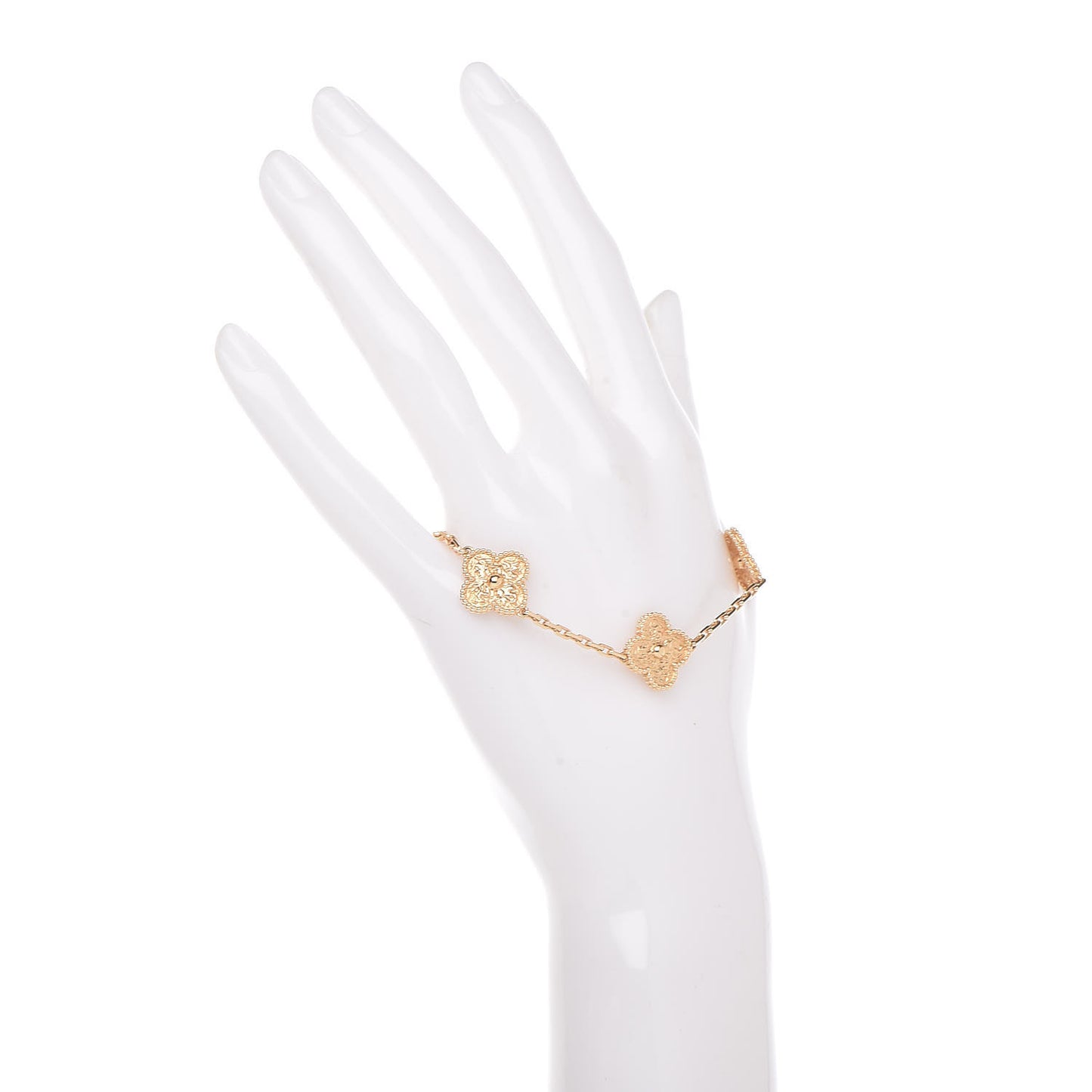 18K Yellow Gold 5 Motifs Vintage Alhambra Bracelet