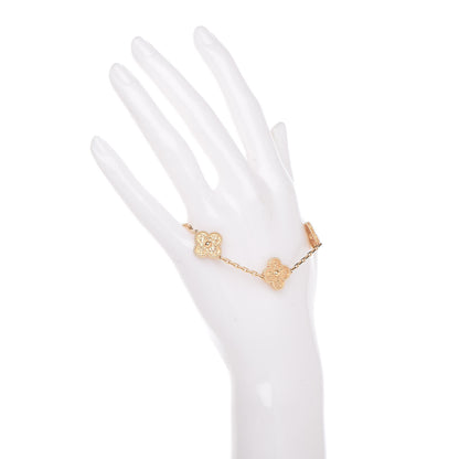 Van Cleef & Arpels 18K Yellow Gold 5 Motifs Vintage Alhambra Bracelet 2 of 6