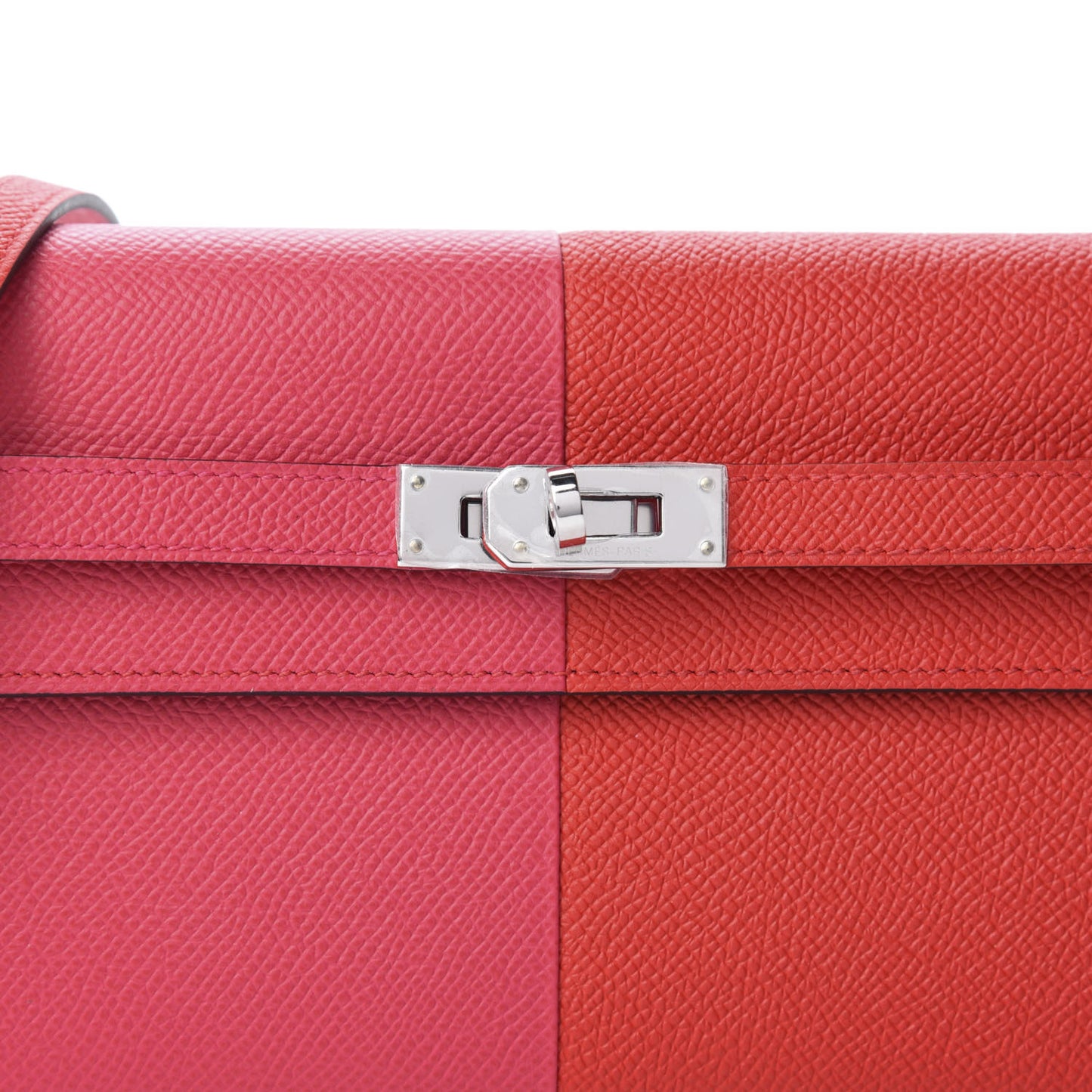 Epsom Tri-Color Kelly Wallet To Go Rouge De Coeur Rose Extreme Bleu Zanzibar