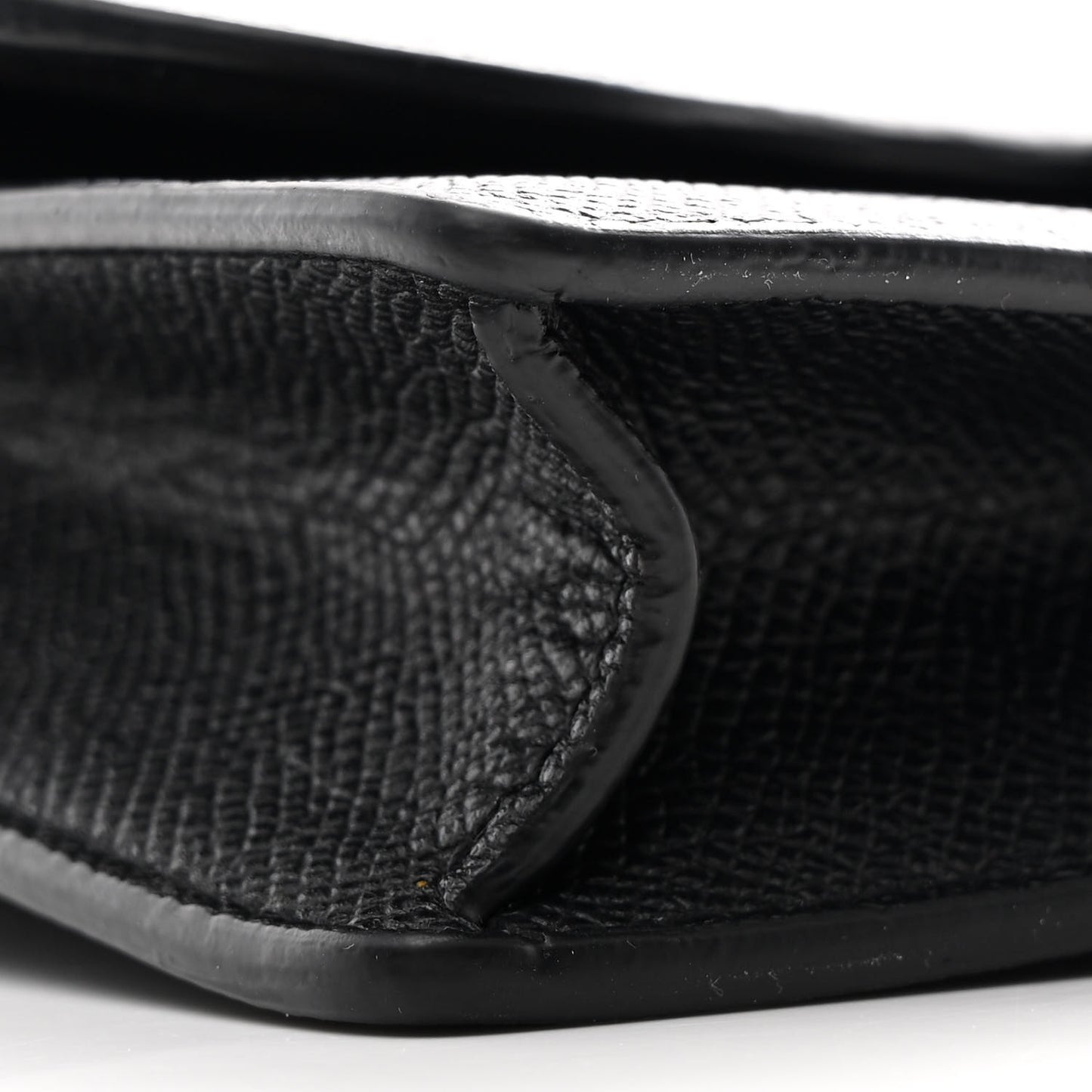 Grained Calfskin Saddle Pouch Bag Black