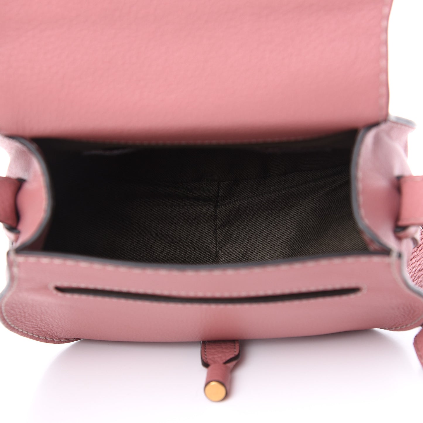 Calfskin Mini Marcie Round Crossbody Bag Rusty Pink