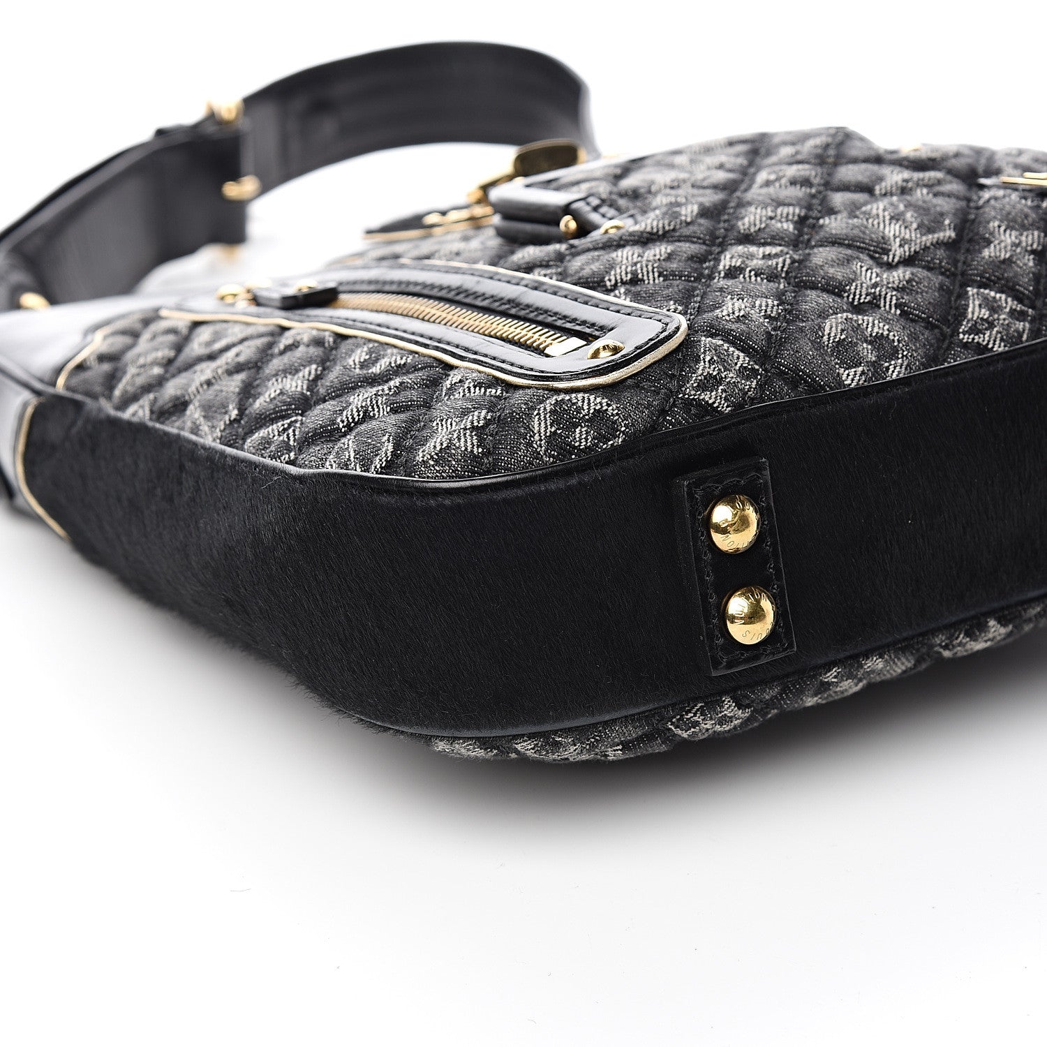 Louis Vuitton Denim Quilted Monogram Musette Black 8 of 11