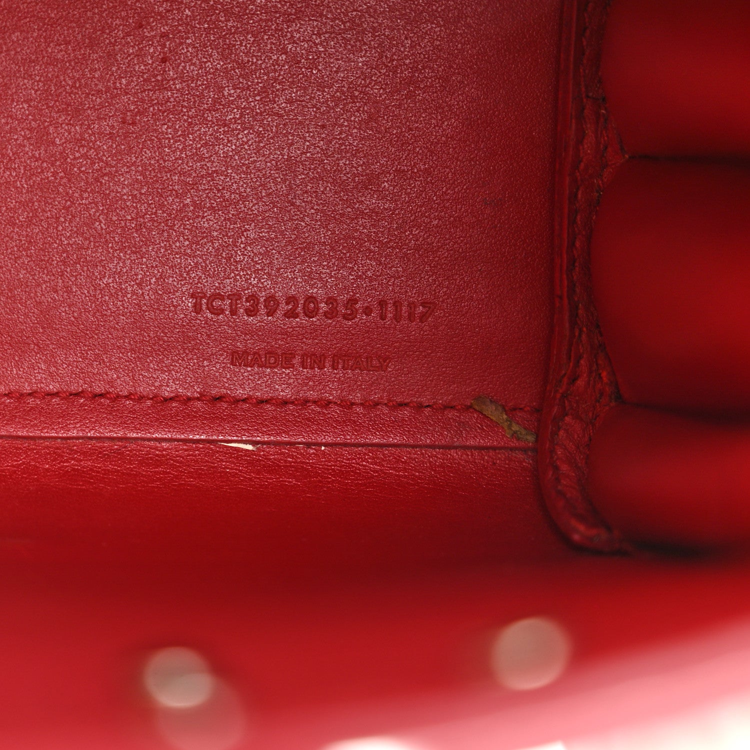 Saint Laurent Calfskin Crocodile Embossed Nano Sac De Jour Red 6 of 13