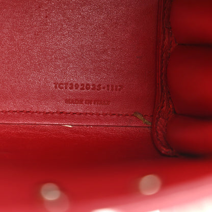 Saint Laurent Calfskin Crocodile Embossed Nano Sac De Jour Red 6 of 13