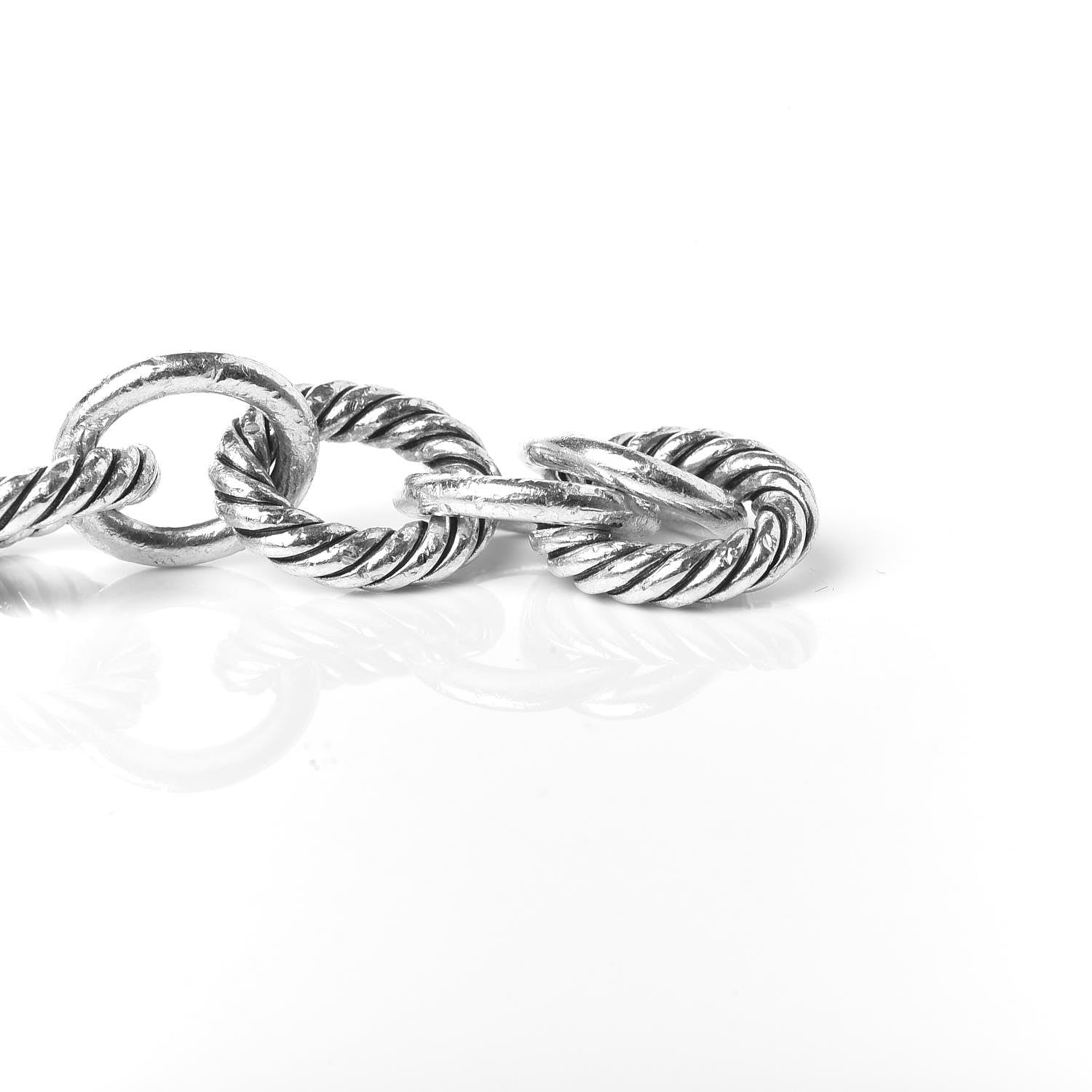 David Yurman Sterling Silver 12mm Large Oval Link Bracelet 7 of 8