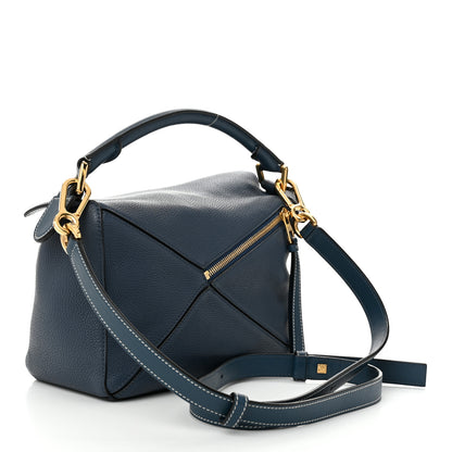 Loewe Calfskin Small Puzzle Bag Dark Blue 3 of 9
