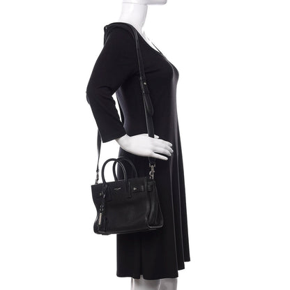 Saint Laurent Grained Calfskin Nano Sac De Jour Souple Black 2 of 10