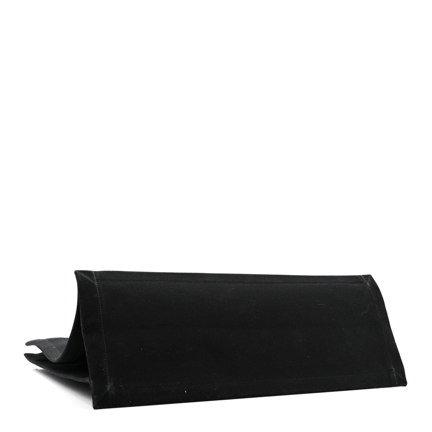 Linen Calfskin Rive Gauche Tote Black