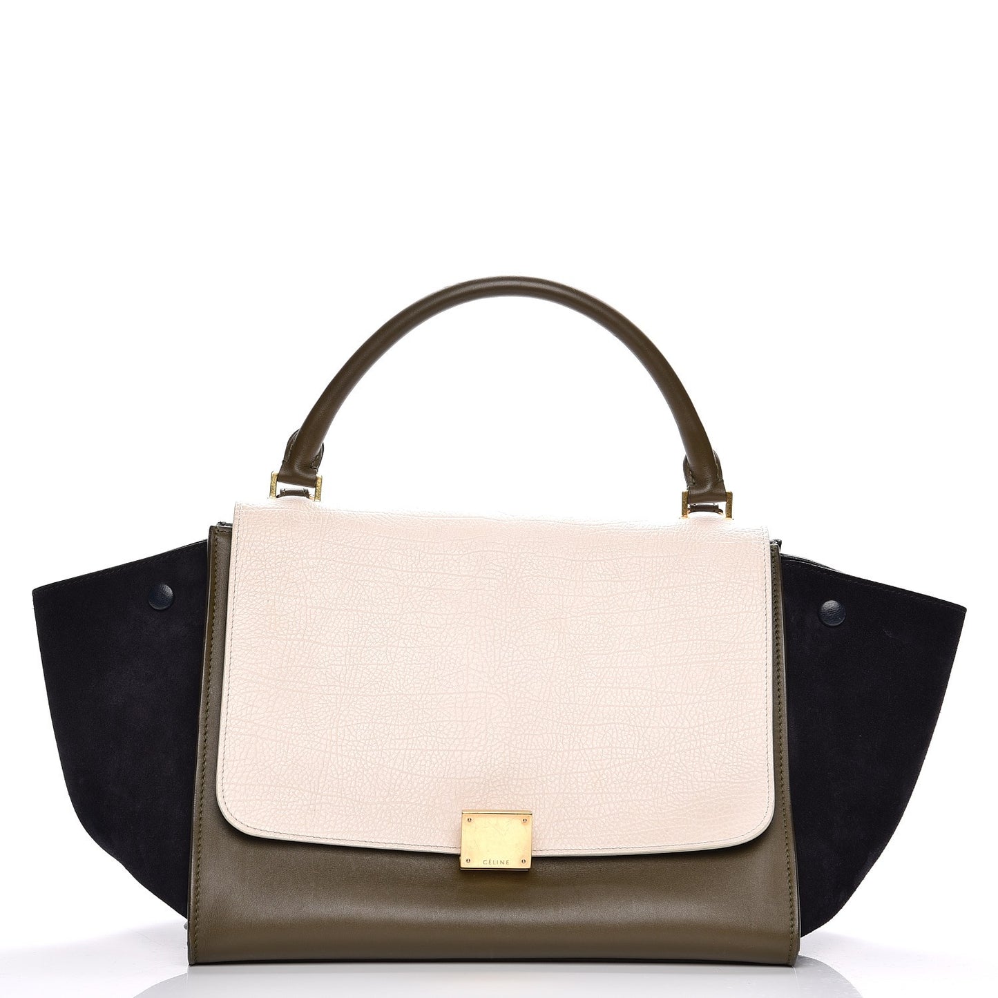 Velluto Calfskin Suede Medium Tri-Color Trapeze