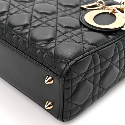 Christian Dior Lambskin Cannage Small Lucky Badges My Lady Dior Black 9 of 13