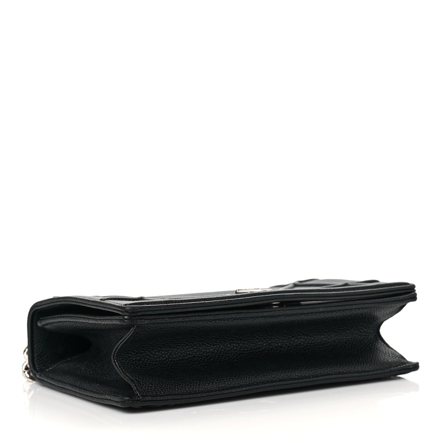 Grained Calfskin Medium Diorama Flap Bag Black
