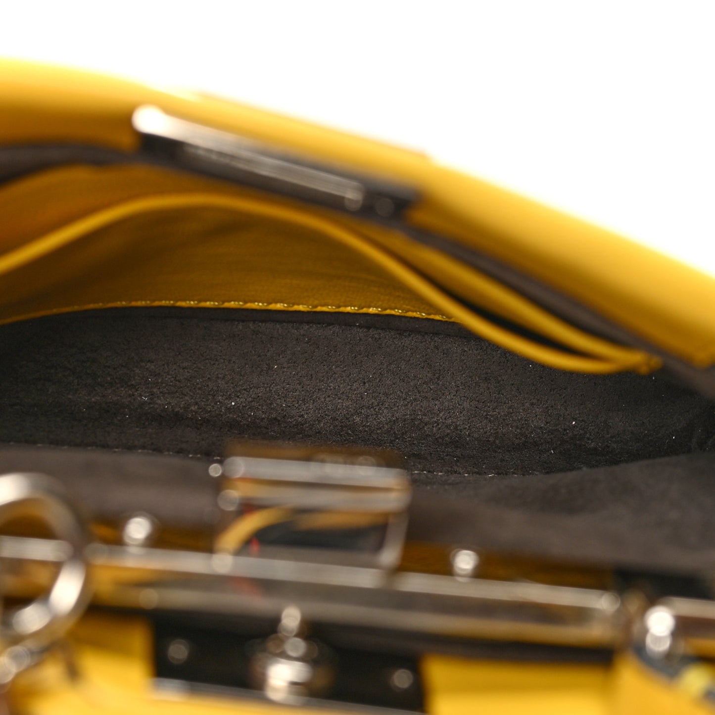 Shiny Nappa Micro Peekaboo Iconic Satchel Sunflower