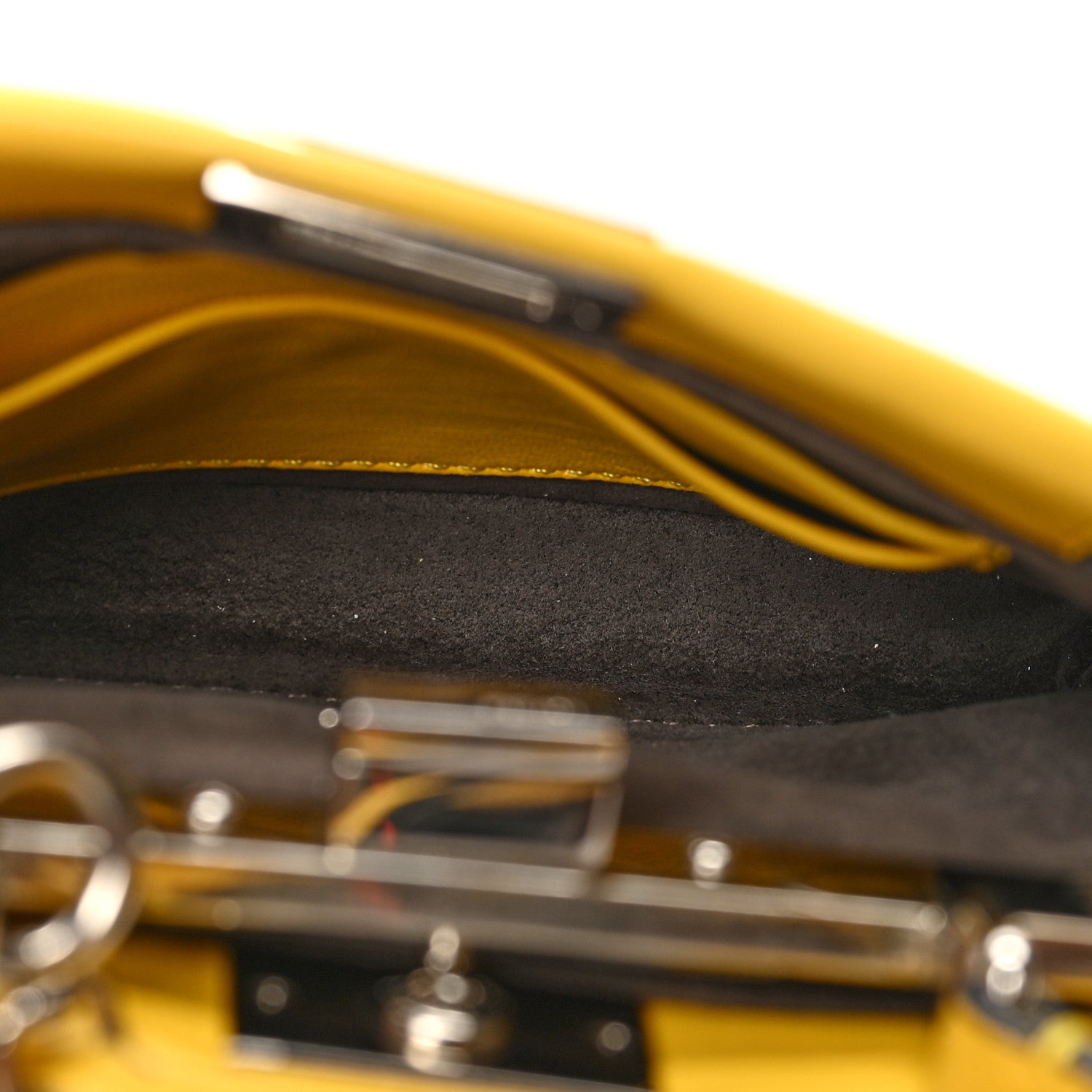 Fendi Shiny Nappa Micro Peekaboo Iconic Satchel Sunflower 11 of 17