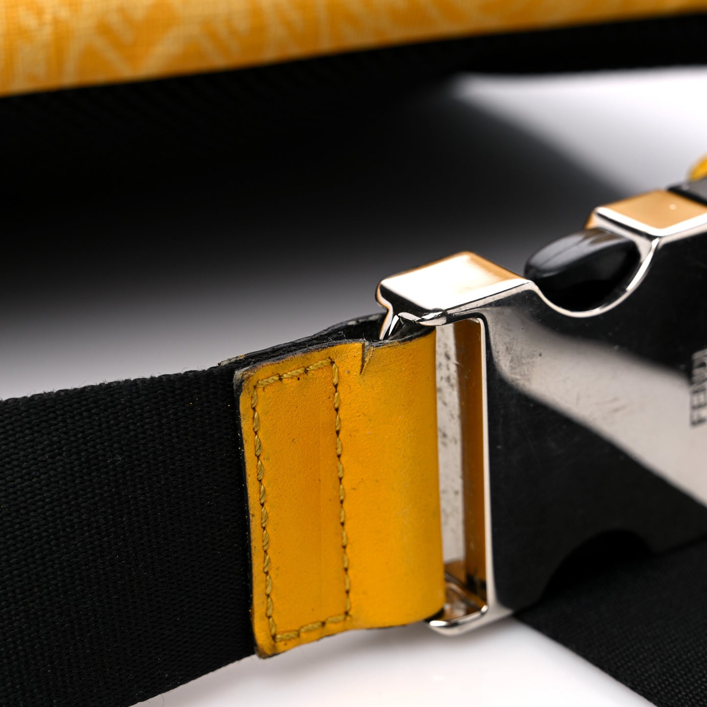 X SARAH COLEMAN Glazed Fabric Vitello Grace Light Micro FF Vertigo Belt Bag Mimosa