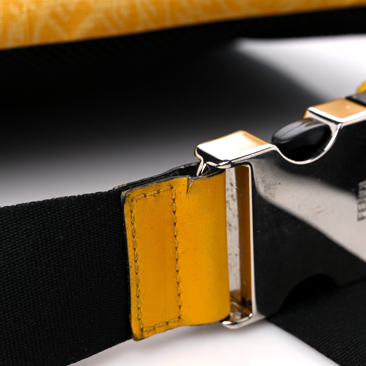 Fendi X SARAH COLEMAN Glazed Fabric Vitello Grace Light Micro FF Vertigo Belt Bag Mimosa 12 of 12