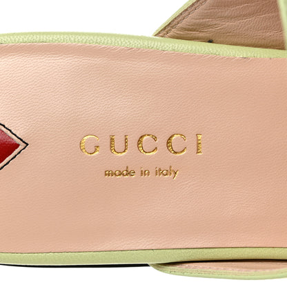Gucci Malaga Kid Womens Princetown Slippers 39 Pistachio Green 6 of 9