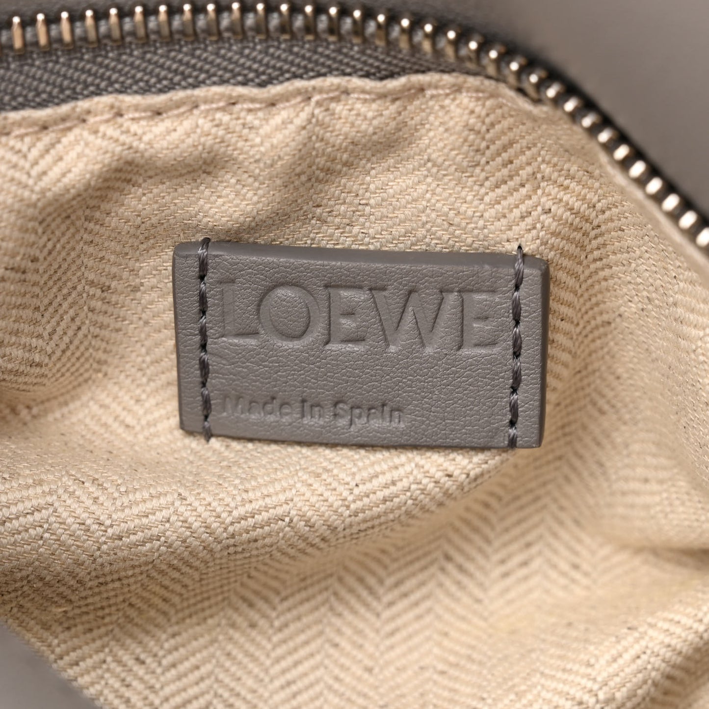 Calfskin Small Puzzle Bag Pearl Grey