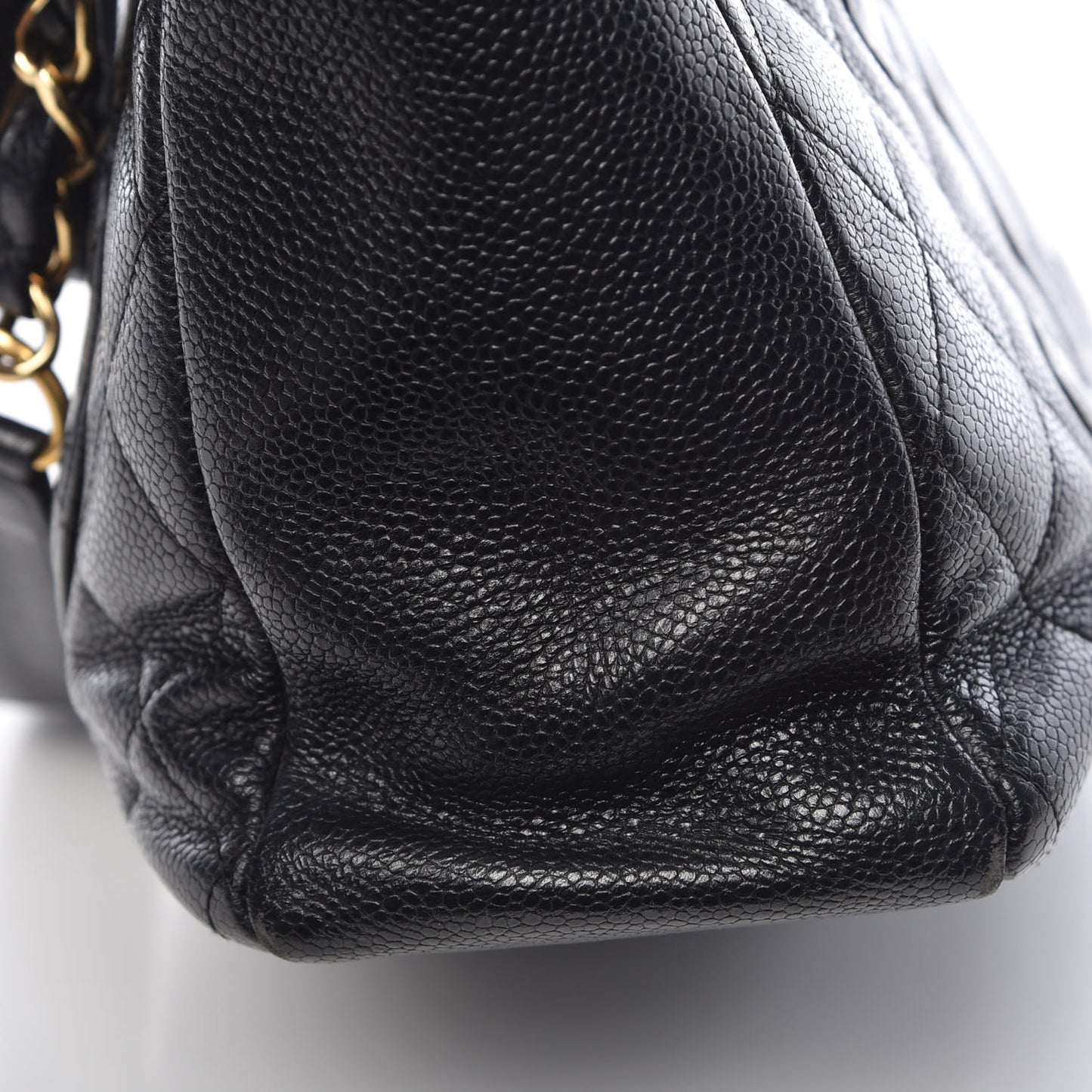 Caviar Quilted Petit Shopping Tote PST Black