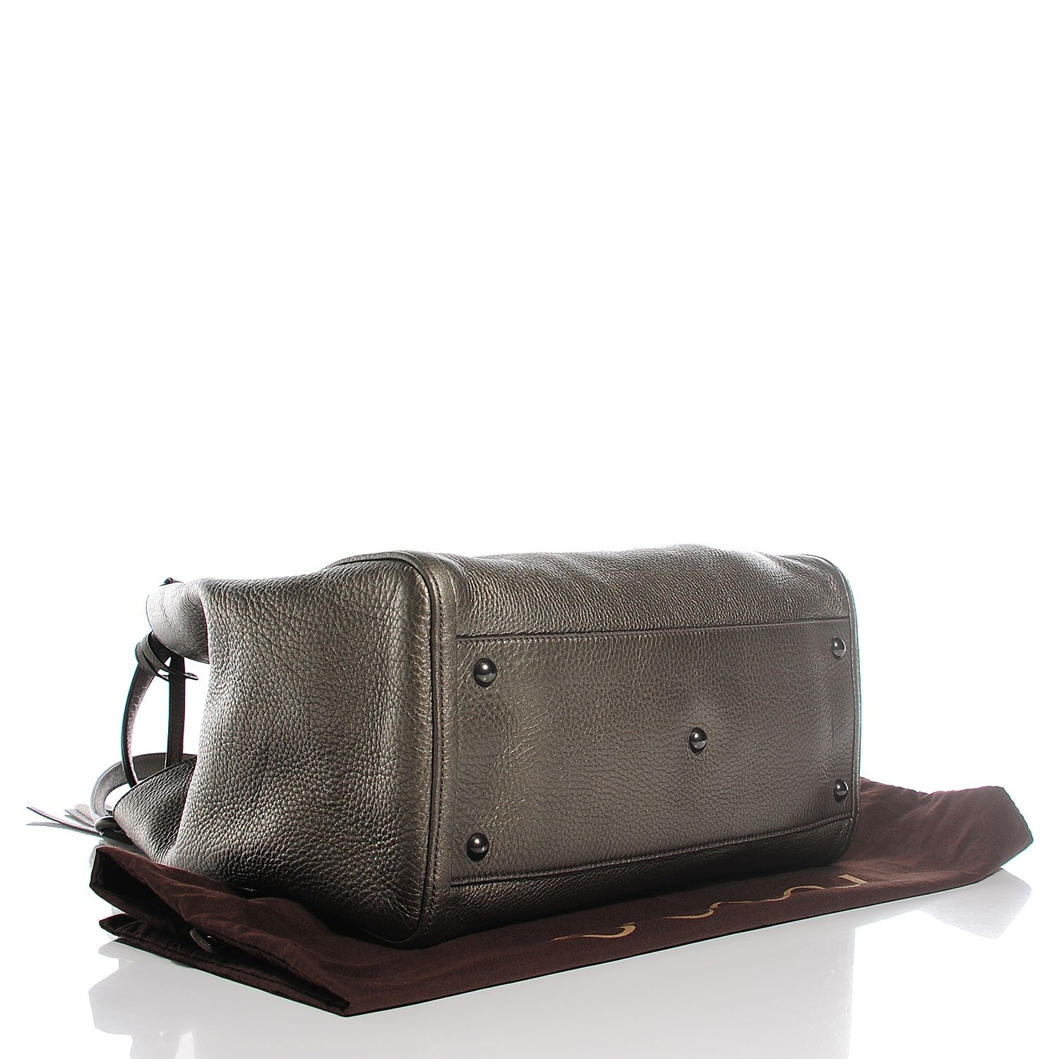 Gucci Metallic Pebbled Calfskin Medium Soho Shoulder Bag Sasso 4 of 9