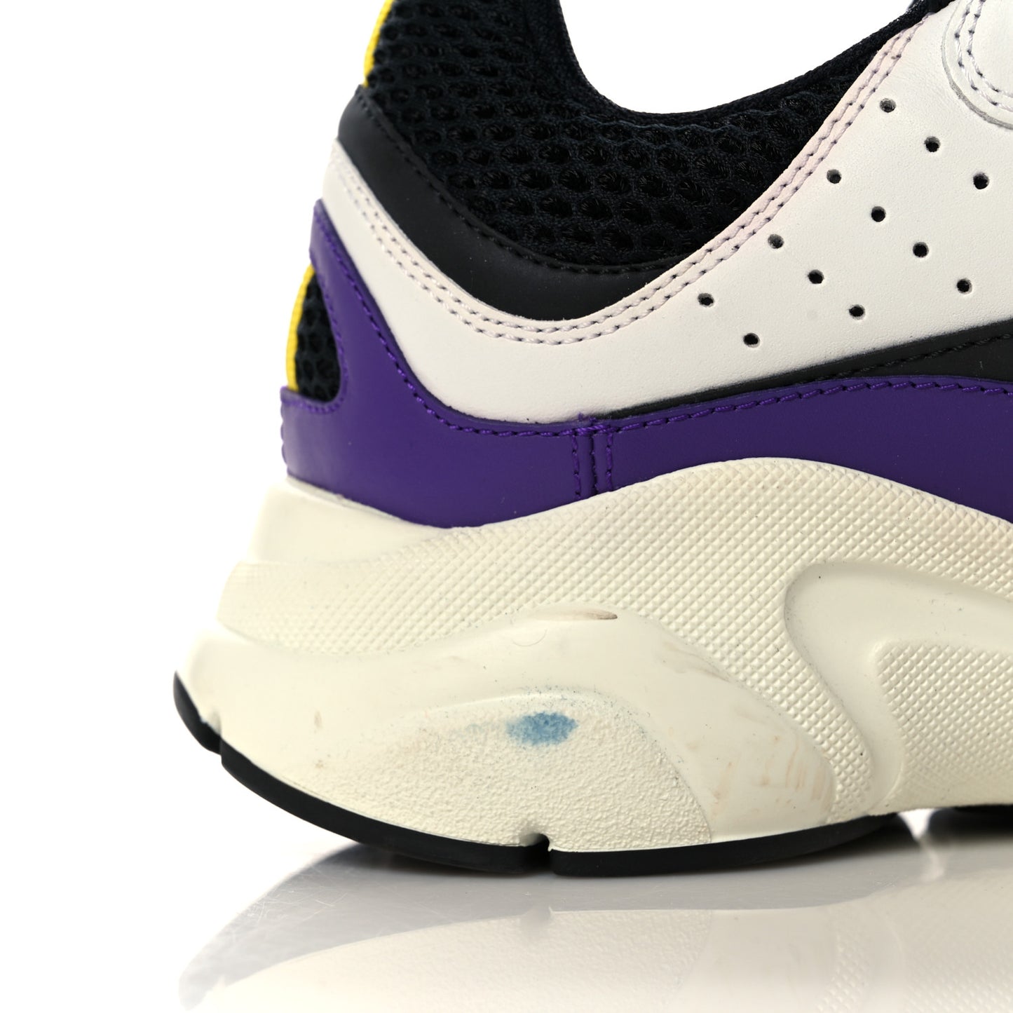 Technical Mesh Calfskin Mens B22 Sneakers 40 Violet White
