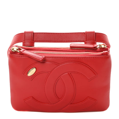 Chanel Lambskin CC Mania Waist Belt Bag Red 1 of 6