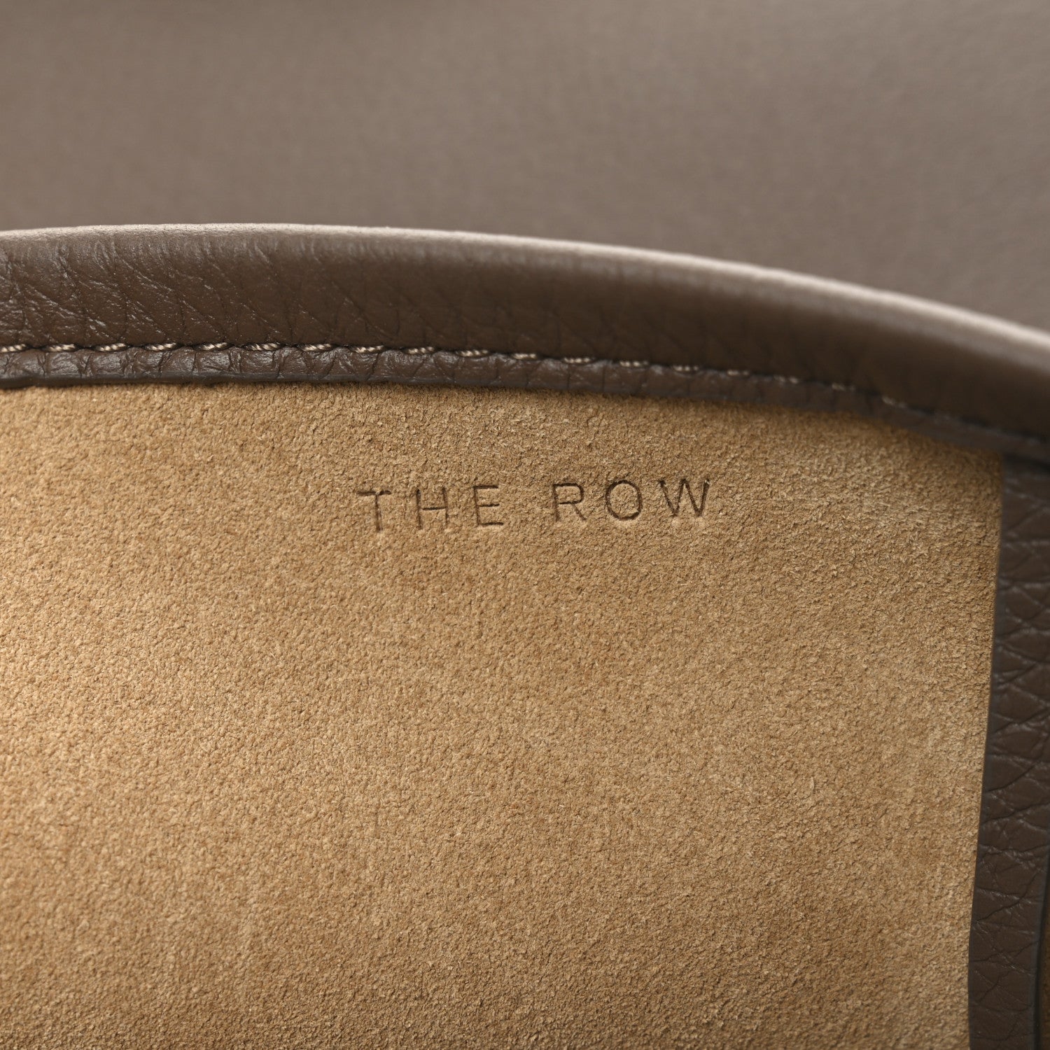 The Row Grained Calfskin Medium N/S Park Tote Dark Olive 6 of 10