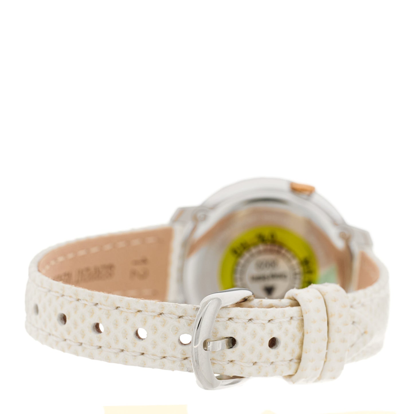 Stainless Steel Calfskin 28mm Run Away Quartz Watch Ivory