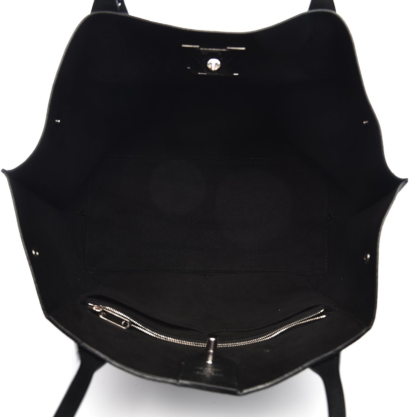 Calfskin Lockme Go Tote Black