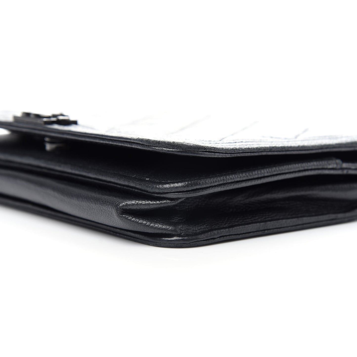 Caviar Quilted Boy Wallet On Chain WOC So Black