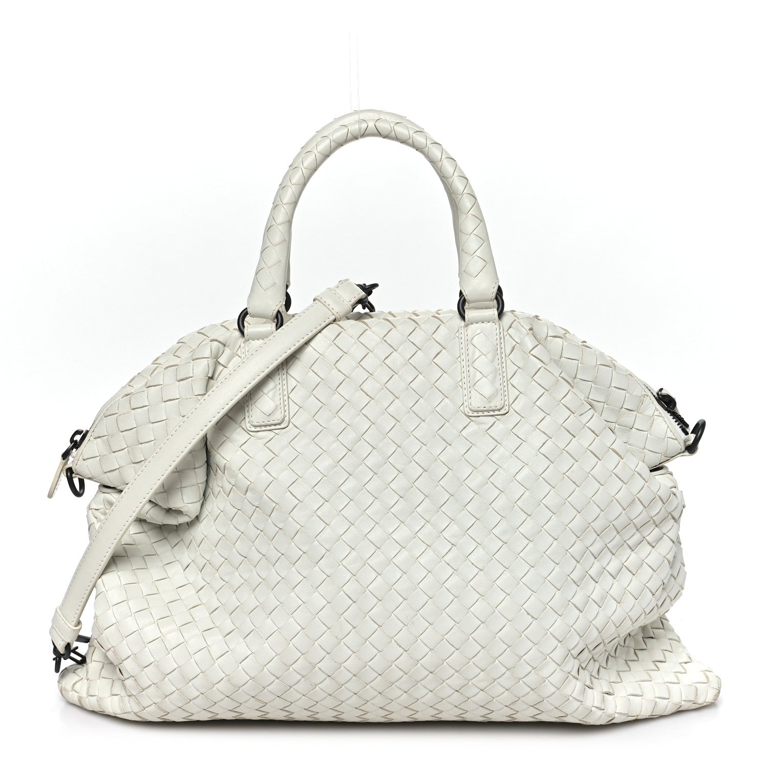 Bottega Veneta Nappa Intrecciato Medium Convertible Tote White 1 of 10