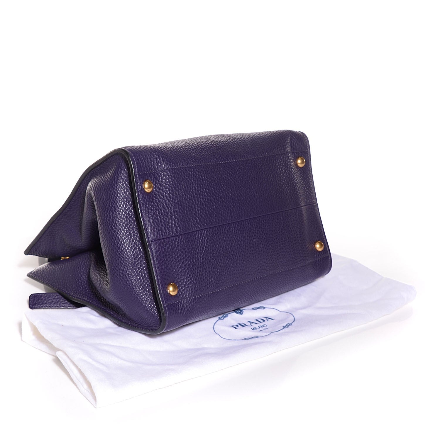 Prada Vitello Daino Twin Pocket Tote Viola 4 of 9
