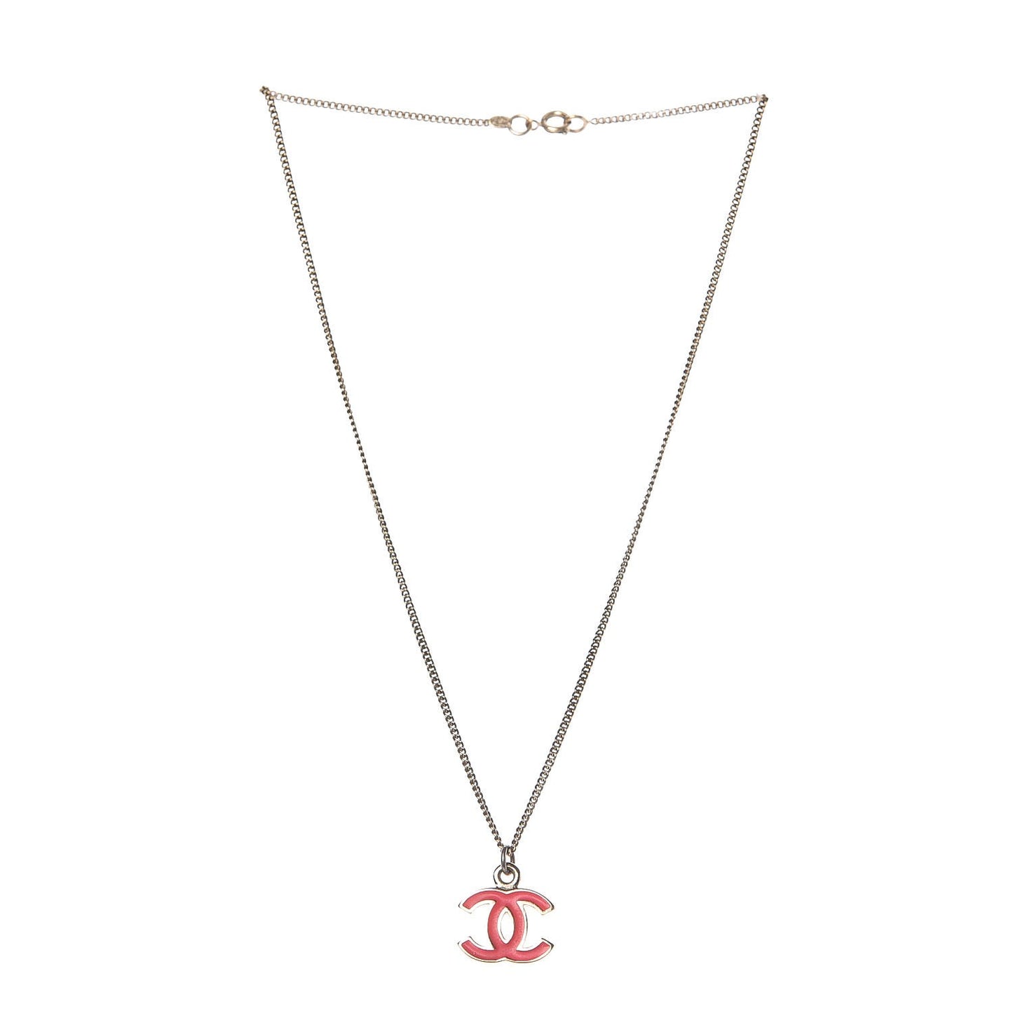 Resin CC Necklace Coral