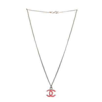 Chanel Resin CC Necklace Coral 3 of 4