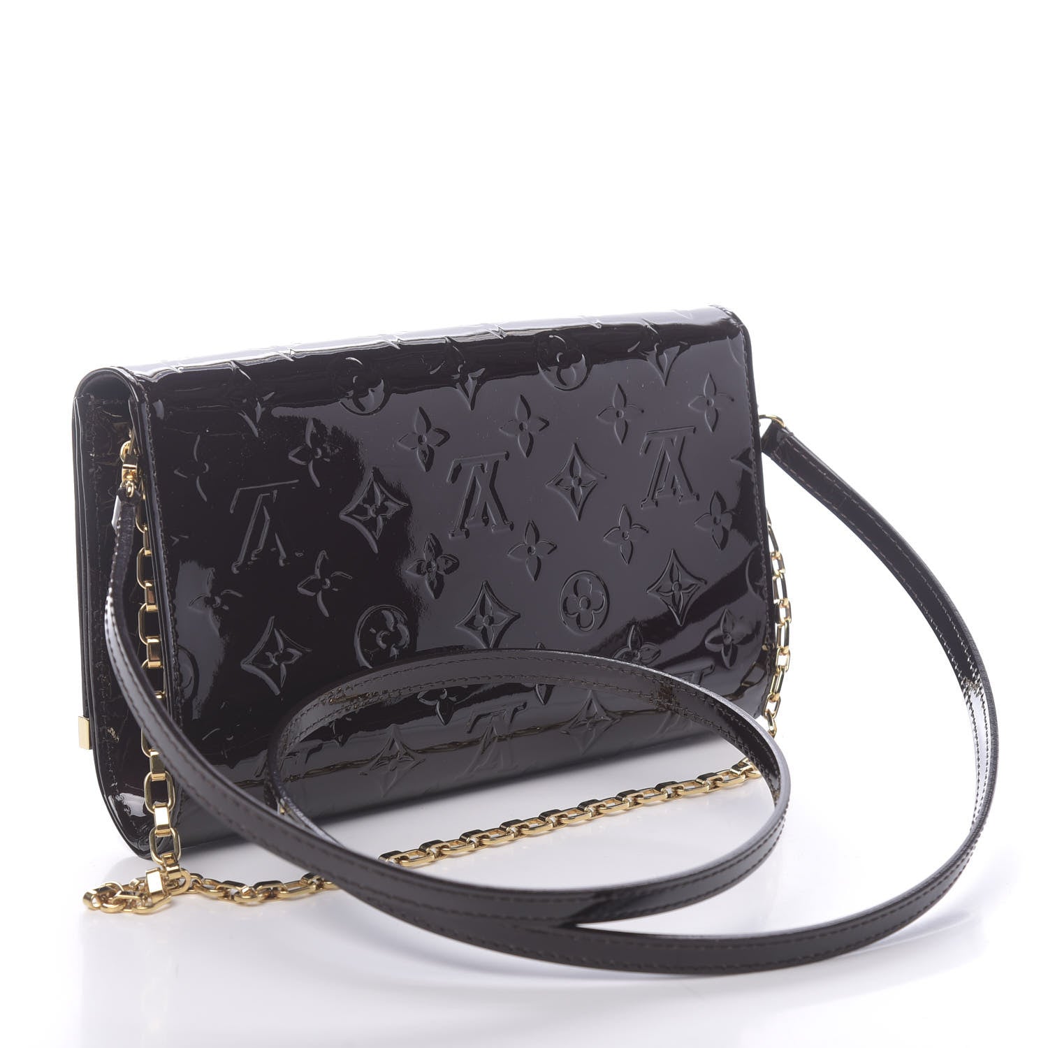 Louis Vuitton Vernis Ana Clutch Amarante 3 of 10