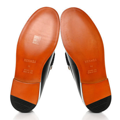 Hermes Calfskin Charrette Loafers 44 Black 5 of 13
