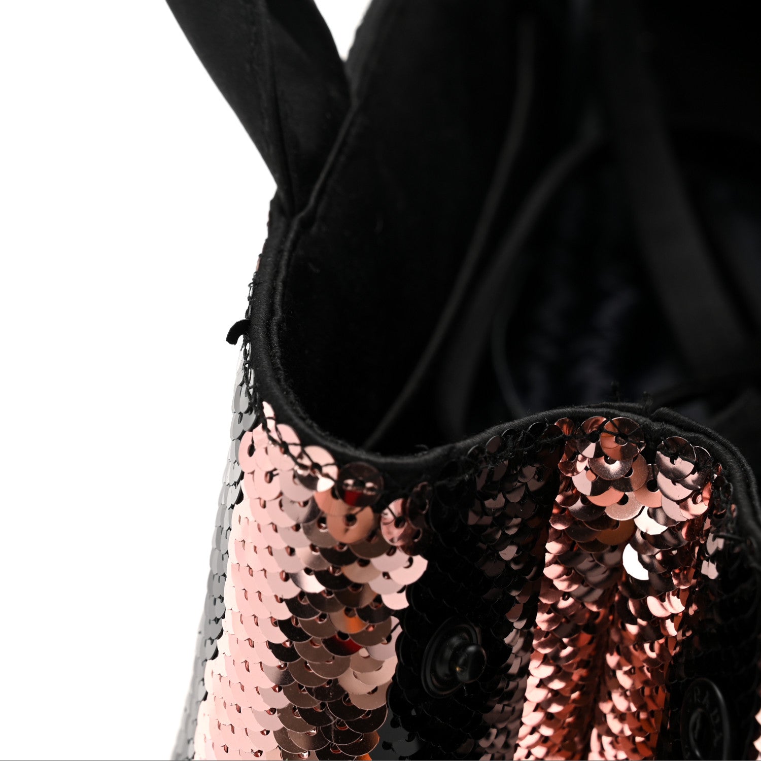 Prada Sequin Broccato Tote Black Cipria 10 of 11